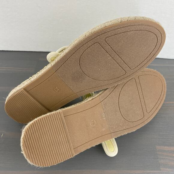 CL by Laundry Espadrille Mary Jane Ballet Flats Women 7.5M 8.5M Yellow Beach NEW - Picture 9 of 9